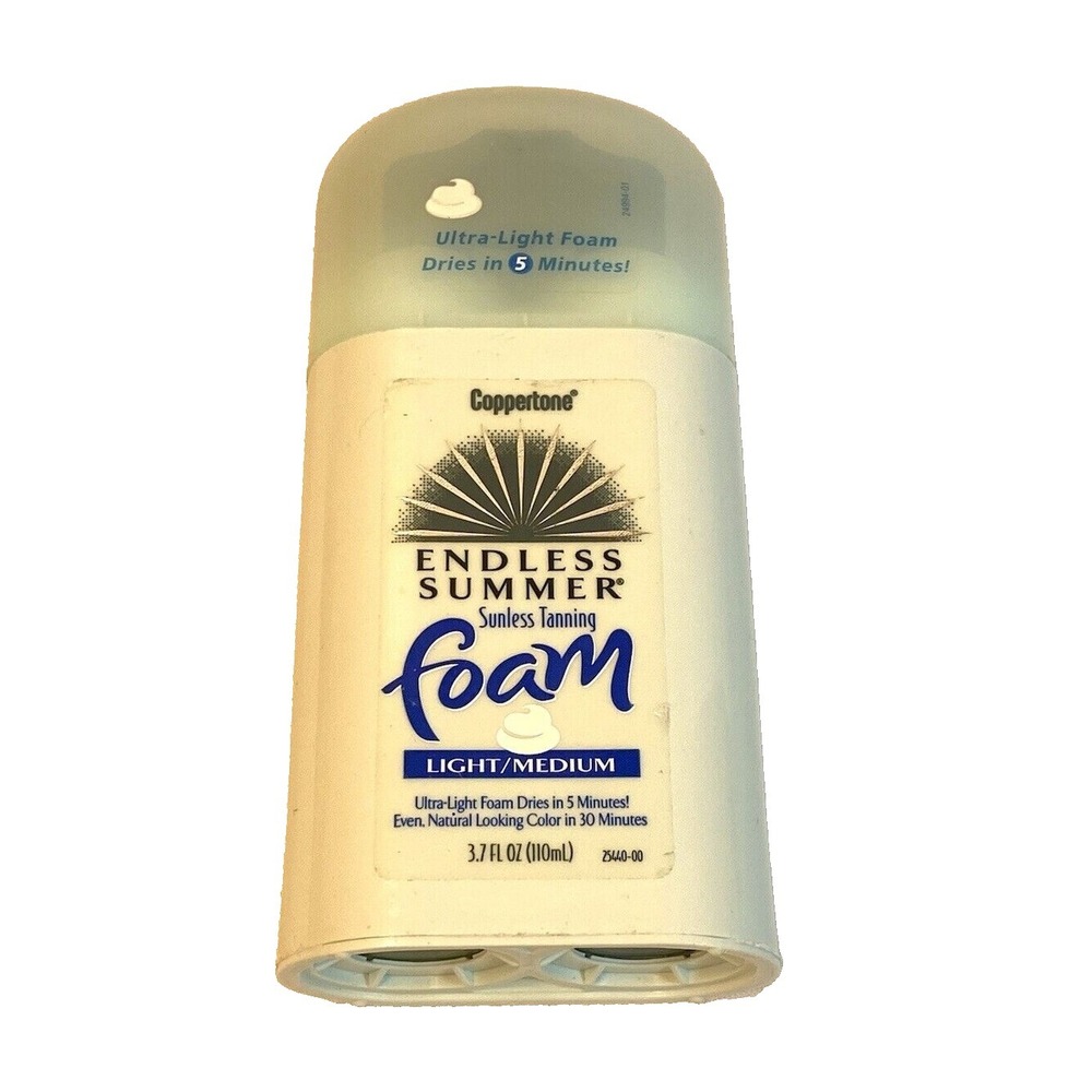 coppertone ENDLESS SUMMER SUNLESS TANNING FOAM light/medium 3.7 oz discontinued